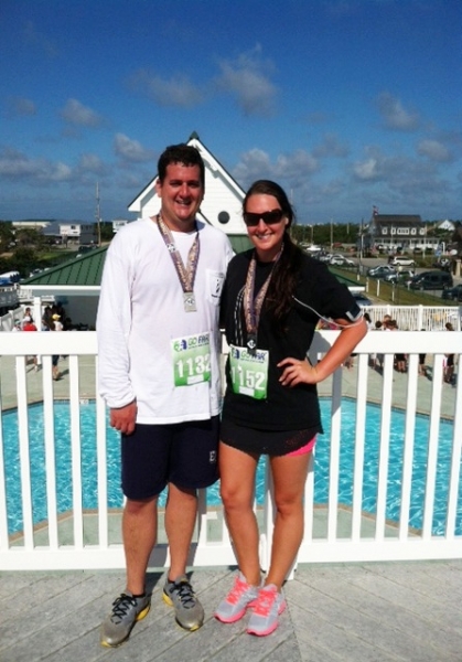 Dennis and Anna at the Hatteras Shore Break 5k