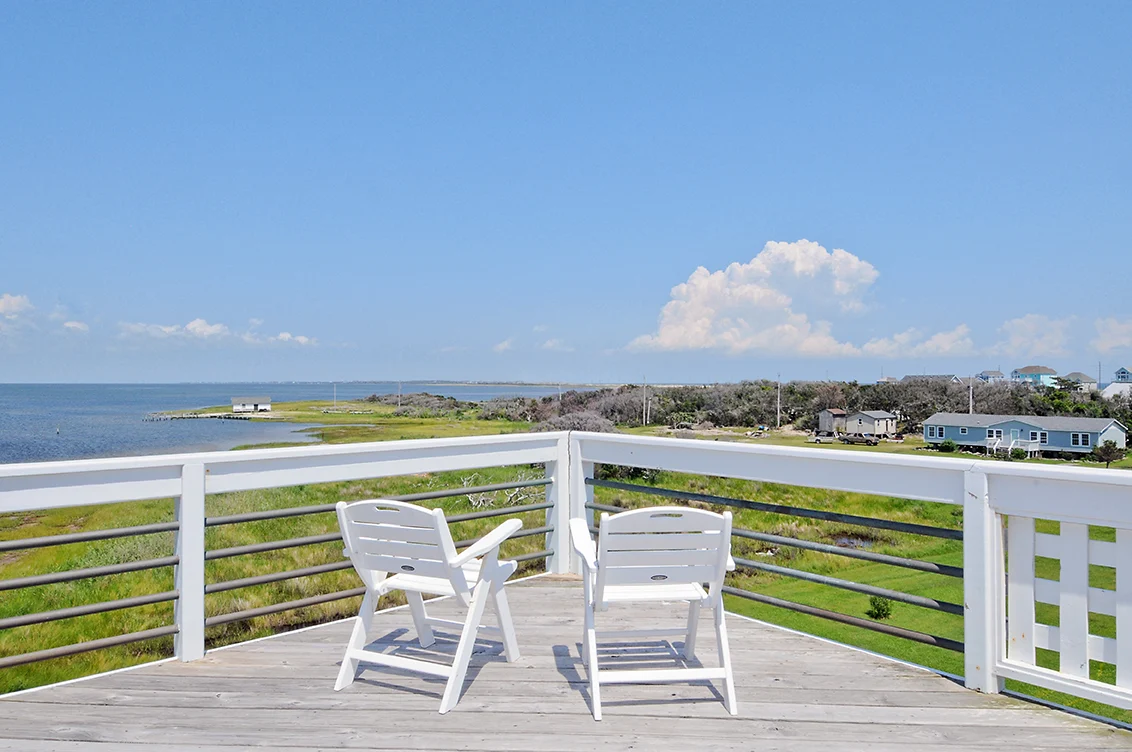 Views form one of our Hatteras Island vacation home rentals below!