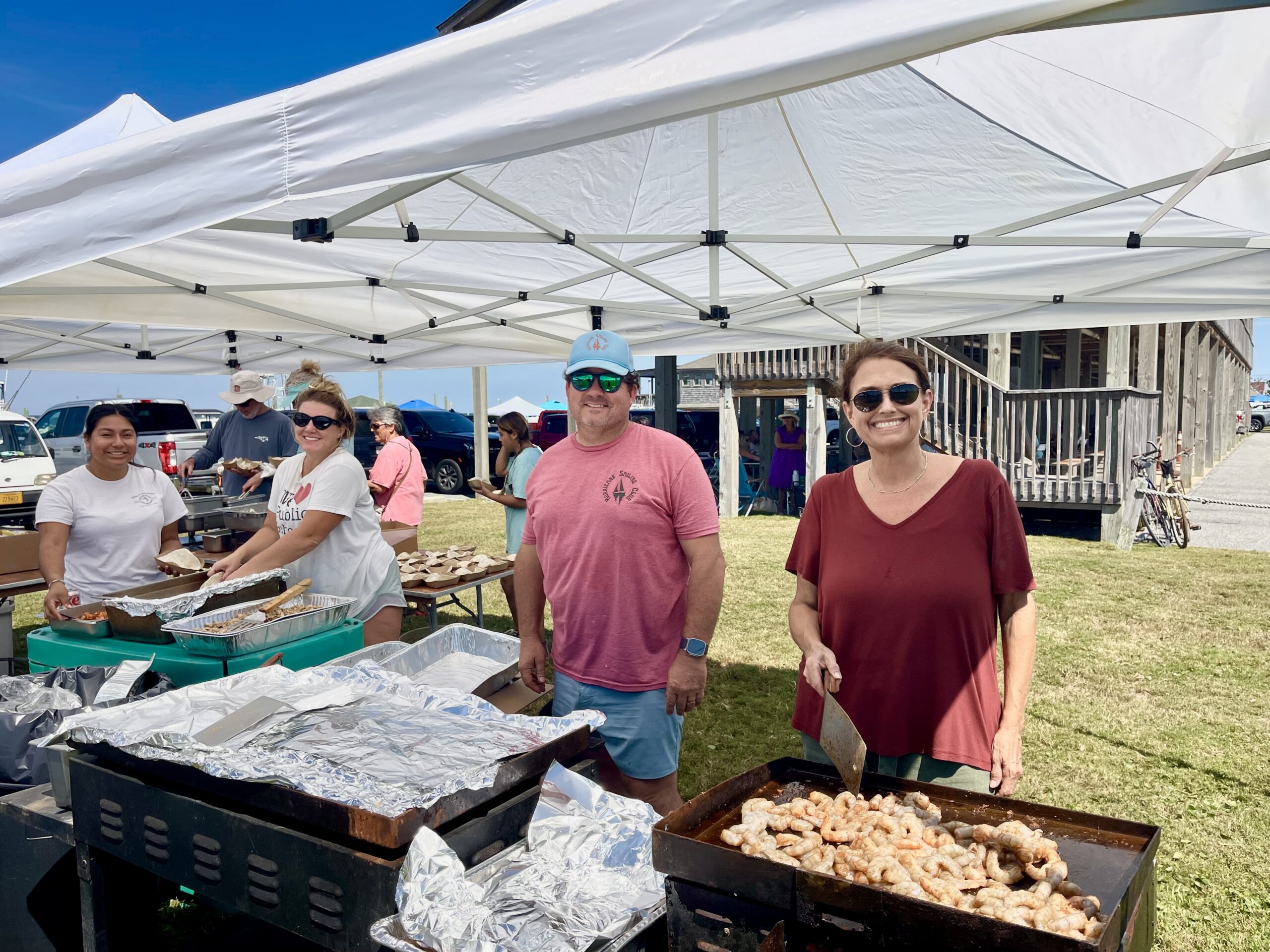 Local volunteers at Day at the Docks in Hatteras Village, NC