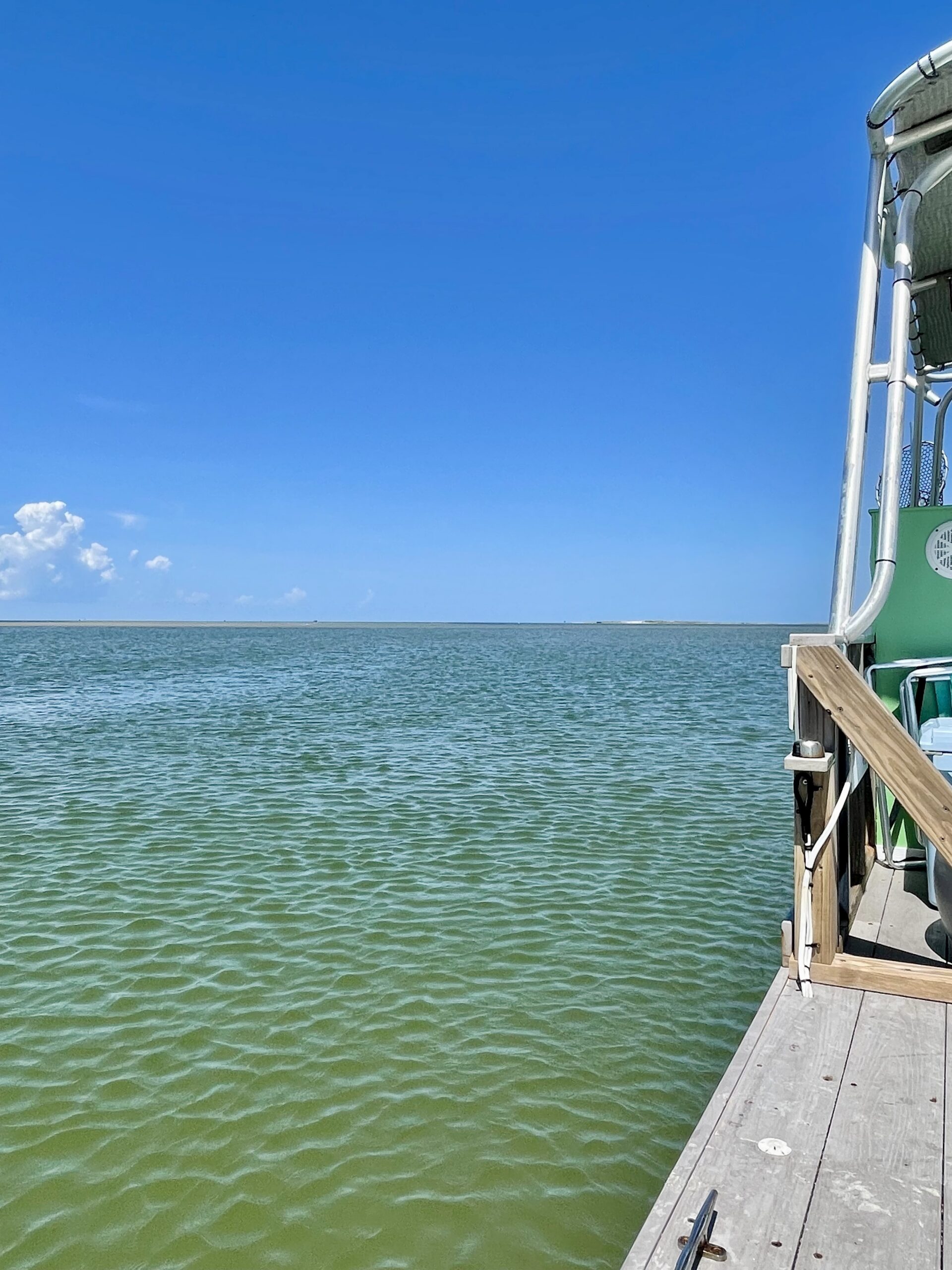 Boat in the Pamlico Sound on Hatteras Island