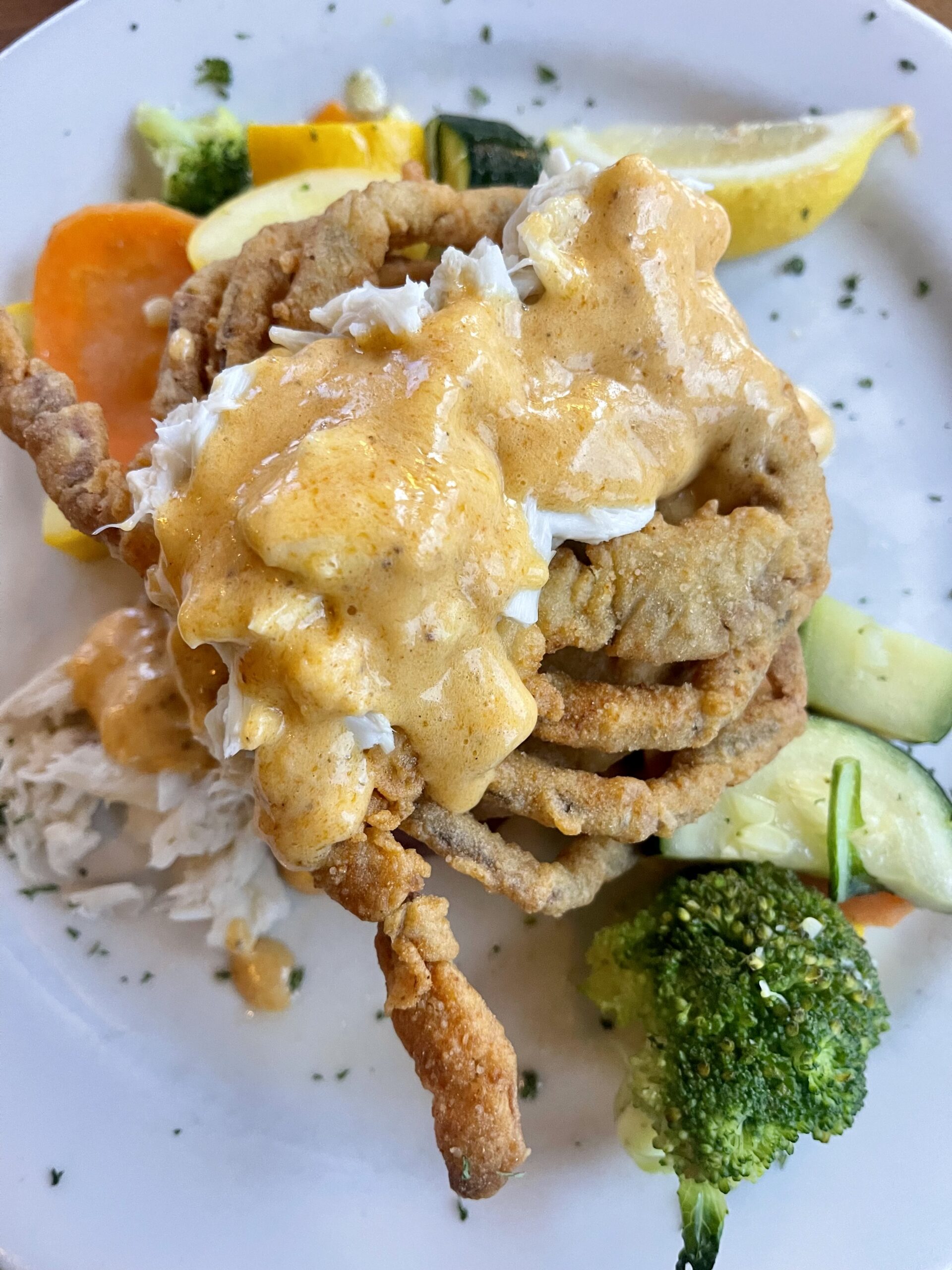 Softshell Crab dinner on Hatteras Island